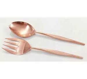 ชุดอุปกรณ์เครื่องครัวเครื่องใช้บนโต๊ะอาหารชุดเครื่องมือสลัดเครื่องใช้บนโต๊ะอาหารแบบโบราณด้ามจับชุบเงินแบบใหม่ - Product Image 2