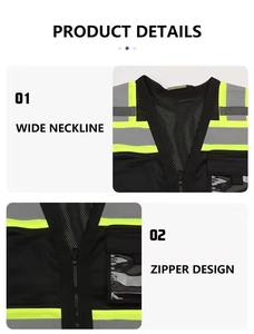 Vêtements de travail respirants gilet de sécurité haute fabrication gilet de sécurité personnaliser logo gilet de sécurité - Product Image 4