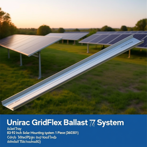ถาดถ่วงน้ำหนัก Unirac GridFlex สำหรับระบบติดตั้งแผงโซลาร์เซลล์ขนาด 83-92 นิ้ว 1 ชิ้น (360101) - Product Image 3