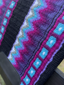 Western Show Horse Saddle Blanket Diseño de Nueva Zelanda Manta de sillín de lana hecha a mano Top Wool Saddle Pad Size - Product Image 5