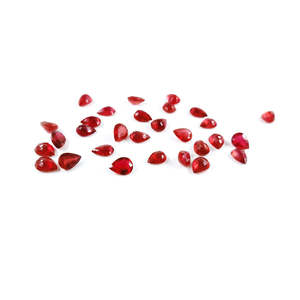 Natural Bangkok Ruby <b>Beads</b> Calibrated Pears 5x7mm 6x8mm Faceted Loose Gemstone Fine for DIY Jewelry Making Heat Treated <b>Red</b> - Product Image 4