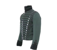 Vestes matelassées vintage pour hommes, taille plus, en coton respirant, imperméables, avec logo personnalisé OEM, style élégant, boutons napoléoniens