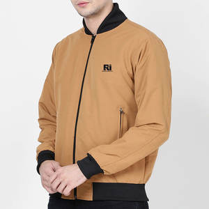 Blouson d'aviateur de couleur unie à fermeture éclair pour hommes veste d'hiver légère de qualité supérieure pour les hommes à bas prix - Product Image 2