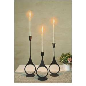 High Quality Antique Design Premium Metal Candle Holder with Customized Shape Size Black Powder Coated Finished Candle Holder - Product Image 1