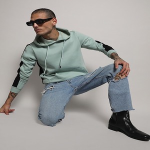 OEM Ensemble pull à capuche à manches longues pour hommes 50% coton 50% polyester Sweat-shirts à capuche imprimés d'hiver de grande taille avec échantillon gratuit - Product Image 3