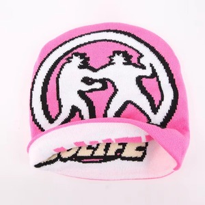 Gorro con puños para exteriores de invierno para hombres y mujeres, gorro de calavera elástico suave de punto grueso para días fríos, jacquard - Product Image 3