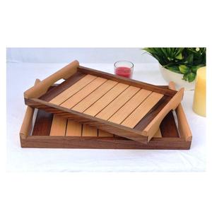 Latest Handmade Rustic Wooden Serving <b>Tray</b> for Tea Drinks Snacks <b>Breakfast</b> Kitchen Tableware Food Use Wholesale Selling - Product Image 3