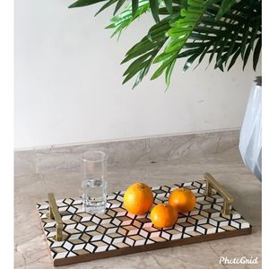 Ramadan nacre bois artisanat plateau Bakhoor brûleur pour la décoration intérieure arabe boîte de rangement encens Oud brûleur cadeau cadeau - Product Image 4