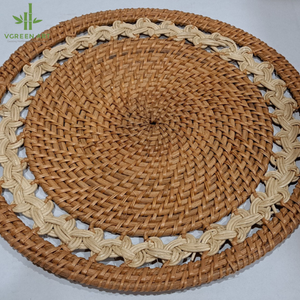 Handmade Natural <b>Woven</b> Rattan Round <b>Placemat</b> With Wholesale Price Handicraft From Vietnam - Product Image 6