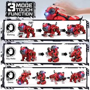 2024编程狗机器人智能特技机器人狗玩具儿童触摸机器人宠物玩具与音乐和灯光 - Product Image 3