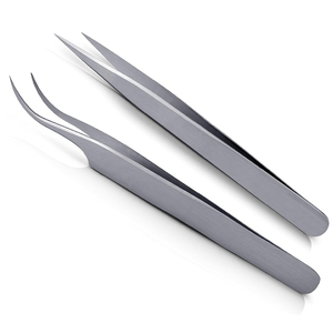 Pinzas de pestañas de Venta caliente Punta de fibra Pestañas profesionales Belleza y herramientas Pinzas de extensión de pestañas de volumen - Product Image 1