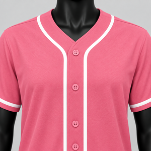 T-shirt de baseball imprimé respirant 100 % polyester 180 grammes, personnalisable, manches courtes, col en V, broderie de logo d'équipe sur mesure - Product Image 5