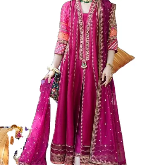 Voir une image plus grande ajouter à comparer partager vêtements indiens du pakistan Lucknowi broderie travail femmes Lehenga pour mariage et fête