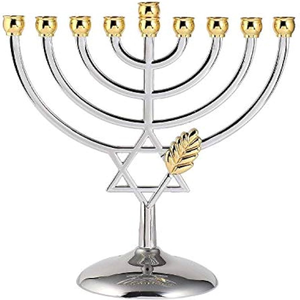 Venta al por mayor 7 brazos clásico Menorah Hanukkah portavelas judío 9 brazos Menorah 12 tribus Israel 9 brazos Menorah precio barato otros - Product Image 2