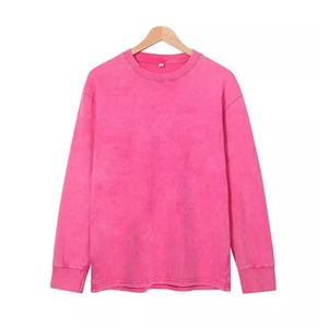 Sweat-shirt en coton graphique personnalisé | Pull ras du cou délavé à l'acide | Broderie et impression Streetwear OEM ODM - Product Image 5