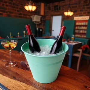 Pot à Boissons Métallique de Qualité Supérieure Refroidisseur à Vin Porte-Bière Contenant à Champagne pour la Mise en Place de Bar et le Service d'Événements - Product Image 1