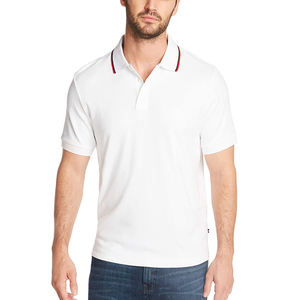 <b>Men's</b> Solid Cotton Quick Dry Golf for <b>Shirt</b> Short Sleeve Lightweight Breathable Athletic <b>Collarless</b> Wholesale Active Wear - Product Image 4