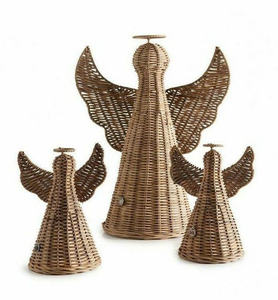 Ornement en rotin de Noël de style bohème fabriqué à partir de matériaux écologiques pour une décoration de vacances naturelle et durable - Product Image 5