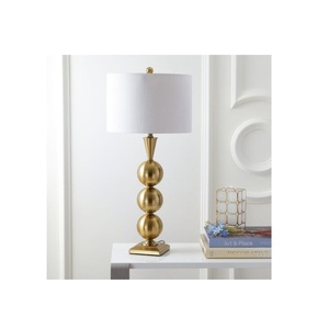 Customized Modern simple hotel villa high-end bedroom <b>table</b> <b>lamp</b> living room study metal & fabric <b>table</b> <b>lamp</b> with wooden <b>base</b> - Product Image 5