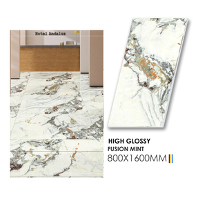 Carreaux de sol en dalle de porcelaine émaillée polie de luxe 800x1600mm Revêtement de sol vitrifié classique Utilisation intérieure Maisons Hôtels - Product Image 5