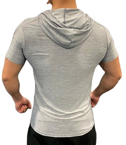 Sweat à capuche et sweat-shirt de sport pour hommes à séchage rapide Fitness Slim haute élasticité respirant T-shirt de course avec haut - Product Image 5