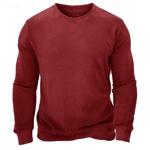 Sweat-shirts à manches longues pour hommes, impression de logo personnalisée de haute qualité, jersey tricoté 100% coton biologique, hiver 2025 - Product Image 4