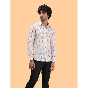 Chemise décontractée pour homme en coton imprimé à manches longues, respirante, en popeline ou tissu Oxford, motif floral ou à pois, offre ODM - Product Image 5