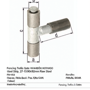 รั้วตาข่าย/ประตูเหล็กเชื่อมต่อ ขนาด 27x15x90x92 มม. เหล็กดิบ GAH - Product Image 3