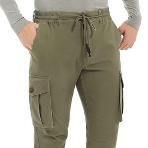 Pantalones Cargo para Hombre, Estilo Hip Hop, Cintura Elástica, Corte Holgado, Multibolsillos - Product Image 4