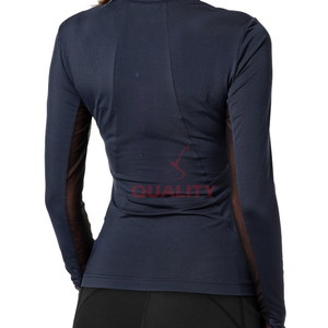 Elegante camisa de montar a caballo transpirable humedad 2025 mujeres que absorbe la tela de secado rápido ligero diseño elástico Atlético - Product Image 3