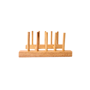 Support de présentation en bois naturel pour assiettes, support minimaliste pour décoration de table ou d'étagère - Product Image 5