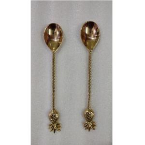 Cuillère à couverts design en bambou pour la maison et la table Cuillère à thé en laiton massif pour l'hôtel et la cuisine à prix raisonnable - Product Image 2