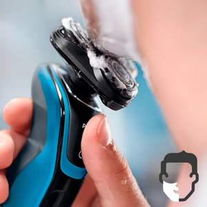 Mini Afeitadora Eléctrica Impermeable IPX7 con Triple Cuchilla, Uso en Seco/Húmedo, Fuente de Alimentación USB, Repuesto Lavable, Afeitadora Rotatoria - Product Image 3