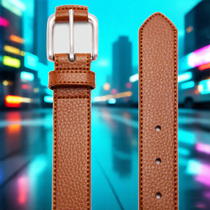 Cinturones de Cuero Genuino de Vaca Dividida para Hombre, Hebilla Reversible de Aleación Personalizada, Novedad - Product Image 6