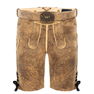 Nuevo estilo moda bávaro Lederhosen corto hombres venta al por mayor peso ligero buena calidad Oem mejor precio bávaro corto - Product Image 1