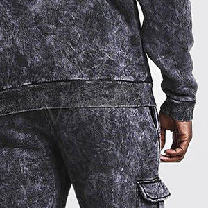 Nouveauté Ensemble de survêtements délavés à l'acide pour hommes haute qualité 2 pièces pantalons imprimés hiver vente en gros de nouveautés - Product Image 6
