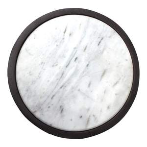 Taburete lateral de forma redonda personalizado de Metal moderno, consola con incrustaciones de hueso para muebles de sala de estar y dormitorio - Product Image 3