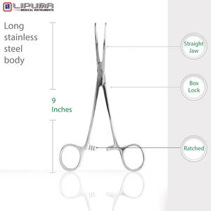 Instrumento de acero inoxidable de grado quirúrgico recto Premium de 9 pulgadas, pinzas Kelly manuales, pinzas de bloqueo para aplicaciones médicas - Product Image 4