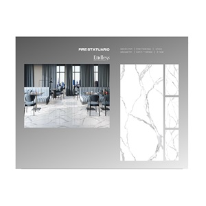Statuario Carrara Blanco Con Venas Grises 600x1200mm Porcelana GVT Colección PGVT Mercado Internacional Elegante Acabado Alto Brillo - Product Image 1