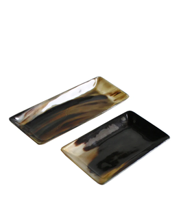 Elegante Bandeja Rectangular Moderna de Cuerno de Búfalo de Primera Calidad, Tamaño Personalizado, Diseño Grabado, Sensor Táctil, Logotipo Personalizado para Decoración de Bodas - Product Image 4