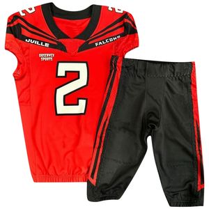 Conjunto de Jersey de práctica de uniforme de fútbol americano de equipo juvenil personalizado al por mayor sublimación aparejos en blanco sarga fútbol americano - Product Image 4