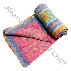 Kantha <b>Quilt</b> Gudari Kantha <b>Quilt</b> Gudari Hot Selling Wholesale Gold Supplier GD2284 <b>Handmade</b> Kantha <b>Quilt</b> Cotton Printed Indian - Product Image 3