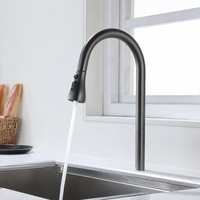 Robinet de cuisine intelligent à capteur, en cuivre, à poser sur comptoir, avec douchette extractible, monocommande chaud/froid, avec cartouche céramique