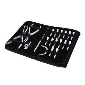 Hair <b>Extension</b> Tools Kit with Beads Remover Plier Microlink Crimping Tool Sectioning Clips Curved Needles Hook & Parting Finger - Product Image 5