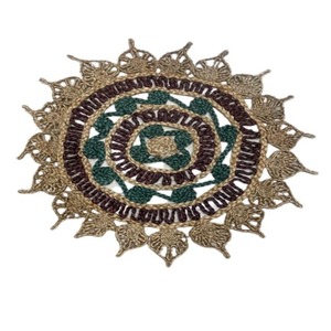 Tapis de sol tressé artisanal écologique, tapis de sol naturel en jute, tapis rond en jute, fabriqué au Bangladesh - Product Image 1