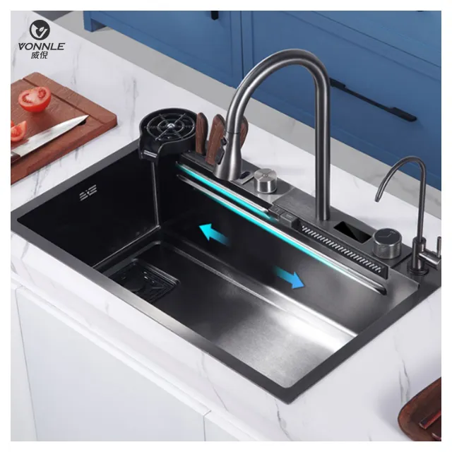 Display digitale intelligente lavello cucina in acciaio inox lavello cucina lavello cucina