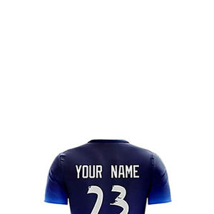 Conjunto de camiseta de fútbol con degradado azul personalizado, uniforme de fútbol transpirable de secado rápido, kit de equipo de sublimación para hombres con número de nombre - Product Image 5