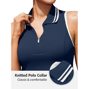 เดรสเทนนิสคอโปโลแขนสั้นของผู้หญิงเสื้อยืดแขนสั้นสร้างขึ้นในเสื้อยืดแขนปานกลางสไตล์เกาหลี - Product Image 4