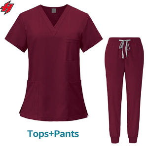 Telas de gama alta suave antiarrugas Hospital uniforme médico enfermera ropa uniformes quirúrgicos Jogger médico Scrub al por mayor - Product Image 4
