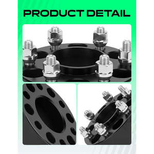 Vypart 4 pièces entretoises de roue centrées sur le moyeu en alliage d'aluminium 6061-T6 forgé CNC, 2 pouces 6x135mm, 50mm, avec goujons M14x1.5 et adaptateur de moyeu 87.1mm - Product Image 5